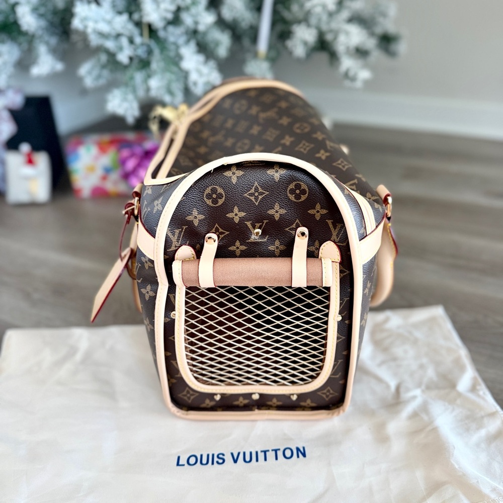 Monogram pet carrier